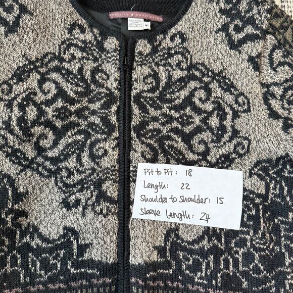 Peruvian Connection 100% Alpaca Insulated Zip Jacket Size S Small - Picture 5 of 5